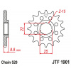JT Reťazové koliečko JT JTF 1901-15 15T, 520