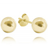 MINET JMAN0031GE08 - Pozlátené strieborné náušnice guličky 8 mm