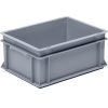 Euro stohovacia prepravka z polypropylénu (PP) ,nosnosť 20 kg, striebrošedá