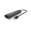 ICY BOX 4 porty USB-C® (USB 3.1) MultiPort húb antracitová; IB-HUB1406-C