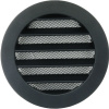 Dalap AVD 150 kruhová hliníková větrací mřížka se síťkou, černá