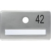 SOLIDO dveřní jmenovka bez kukátka, otvor o 14, hliník sříbrný elox,gravír. č.42