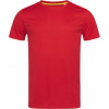 STEDMAN ACTIVE 140 CREW NECK / Pánske športové tričko so vzorom - crimson red XXL