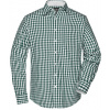 James&Nicholson Pánska kockovaná košeľa JN617 Forest Green 3XL