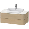 DURAVIT Happy D.2 Plus závesná skrinka pod umývadlo pod dosku, 2 zásuvky, 1000 x 550 x 408 mm, dub Mediterrane, HP496107171