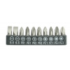 DEDRA Súprava skrutkových bitov 10ks,25mm:SL5.5,6.5,PH1/2x2,PZ1/2x2 - 18A07S11