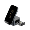 AppleMix DUDAO 3v1 bezdrôtová nabíjačka / stojan - Qi pre Apple iPhone + AirPods + hodinky - čierna