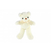 Teddies Medveď/Medvedík s mašľou plyš 30cm biely