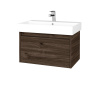 Dreja Kúpeľňová skrinka BONO SZZ 70 umývadlo Glance - D25 Teak / Úchytka T33 / D25 Teak