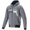 Bunda CHROME IGNITION HOODIE, ALPINESTARS (sivá/biela/čierna/červená, veľ. L)