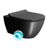 GSI GSI, PURA závesná WC misa, Swirlflush, 55x36 cm, čierna dual-mat, 881526