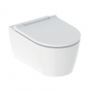 Geberit ONE - Závesné WC s doskou SoftClose, TurboFlush, matná biela/lesklý chróm 500.202.JT.1
