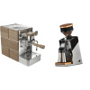 Stone Espresso Mine Premium Wood + Eureka Mignon Single Dose PRO, Chrome & Oak