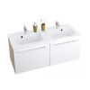 Ravak Chrome - Skrinka pod dvojumývadlo SD 1200, 120cm x49cm x47 cm-skrinka, korpus capuccino, dvierka biele X000000964