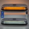 Akumulátorová výstražná LED rampa biela + oranžová, magnetická, Bluetooth, diaľkové ovládani