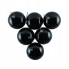 DECOLED Plastová guľa, priemer 10 cm, čierna, 6 x lesklá