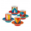 Vista Alegre Futurismo Espresso šálka+podšálka, Set 4ks