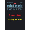 Zákony 2024 II aktualizácia II 7 - Trestný zákon, Trestný poriadok