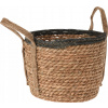 Košík z morskej trávy Rona (33x33x27cm) - veľký, prírodný/čierny