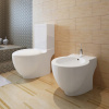 WC MISA - Stojace WC s bidetom, biele, keramické (WC MISA - Stojace WC s bidetom, biele, keramické)