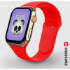 SWISSTEN silikonový řemínek pro Apple Watch 42-44 mm červená 46000112