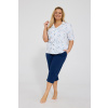 DÁMSKE PYŽAMO KR 347/347 YVONNE BIG granát 5XL