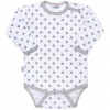 Dojčenské body New Baby Classic II sivé s hviezdičkami, 86