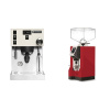 Rancilio Silvia PRO X, bílá + Eureka Mignon Specialita, CR ferrari red