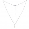Stříbrný náhrdelník s bílou perlou Swarovski® Crystals 8mm LPS0639NSWW