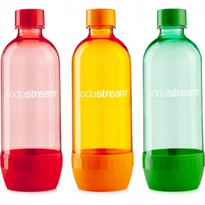 SODASTREAM Lahve 1l Tri-Pack Red, Green, Orange náhradné plastové fľaše na sódu - 3ks