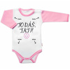 Body dlhý rukáv s vtipným textom Baby Nellys, To dáš Tati!, veľ. 74, holka 86 (12-18m)