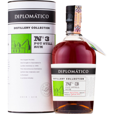 Diplomático No. 3 Pot Still Distillery Collection 47% 0,7 l (tuba)