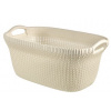 koš na čisté prádlo 40l 60x38,5x27 bílý KNIT