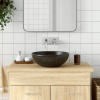 vidaXL Umývadlo na dosku čierne okrúhle Φ41x14 cm keramické - Čierna - 33259-174433