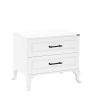 NEJBY Nočný stolík GRAVEN, biela DOPREDAJ