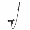 Invena Alonia, nástenná sprchová batéria s ručnou sprchovou súpravou, čierna lesklá, INV-BN-70-004-V