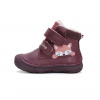 D.D.step Detské dievčenské zimné topánky raspberry W078-42604A svietiace v tme