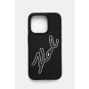 Puzdro na mobil Karl Lagerfeld iPhone 15 Pro 6.1 čierna farba, KLHCP15L3DRKSDLK ONE SIZE