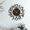 drevo zivota Nástenné hodiny NUMERO Farebný dekor: Wenge, Farba ručičiek: Stříbrné, Velikost hodin: 40x40