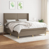 Box spring postel s matrací taupe 180x200 cm textil Hnědošedá 3131933