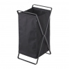 Koš na prádlo Tower 2485, kov/textil, 45l, černý YAMAZAKI