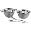 Set šalátový MagicHome, 24 cm, 4 dielny - misa, sito, 2x naberačka, nerez