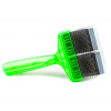 ActiVet Pro Brush Soft Green - mäkká, obojstranná a flexibilná kefa pre plemená s malou podsadou, na dlhú/hodvábnu srsť - veľká 9 cm