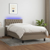 Box spring postel s matrací a LED taupe 90x190 cm textil 3133361