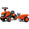 Falk 260C Baby Kubota ride-on traktor s prívesom, hrable & lopata
