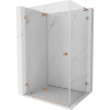 Mexen Lunar-F L, skladací sprchový kút ľavý 80 x 70 cm, 8mm číre sklo, profil medená matná, 836L-080-070-65-00-L