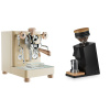 Lelit Bianca PL162T V3, gold + Eureka Mignon Single Dose, Black & Oak