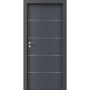 PORTA Doors SET Rámové dvere LINE, vzor E.1, farba Antracit, so zárubňou a kľučkou PD-LINE-E1-ANTRACIT