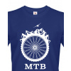 Pánske tričko MTB - pre milovníkov horských bicyklov, Barva Modrá, Velikost M, Canvas Pánské tričko s krátkým rukávem Bezvatriko.cz 0318 - DTF/DTG