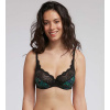 PLAYTEX FLOWER ELEGANCE UNDERWIRED BRA PX0007I7 čierna - zelená 85 E